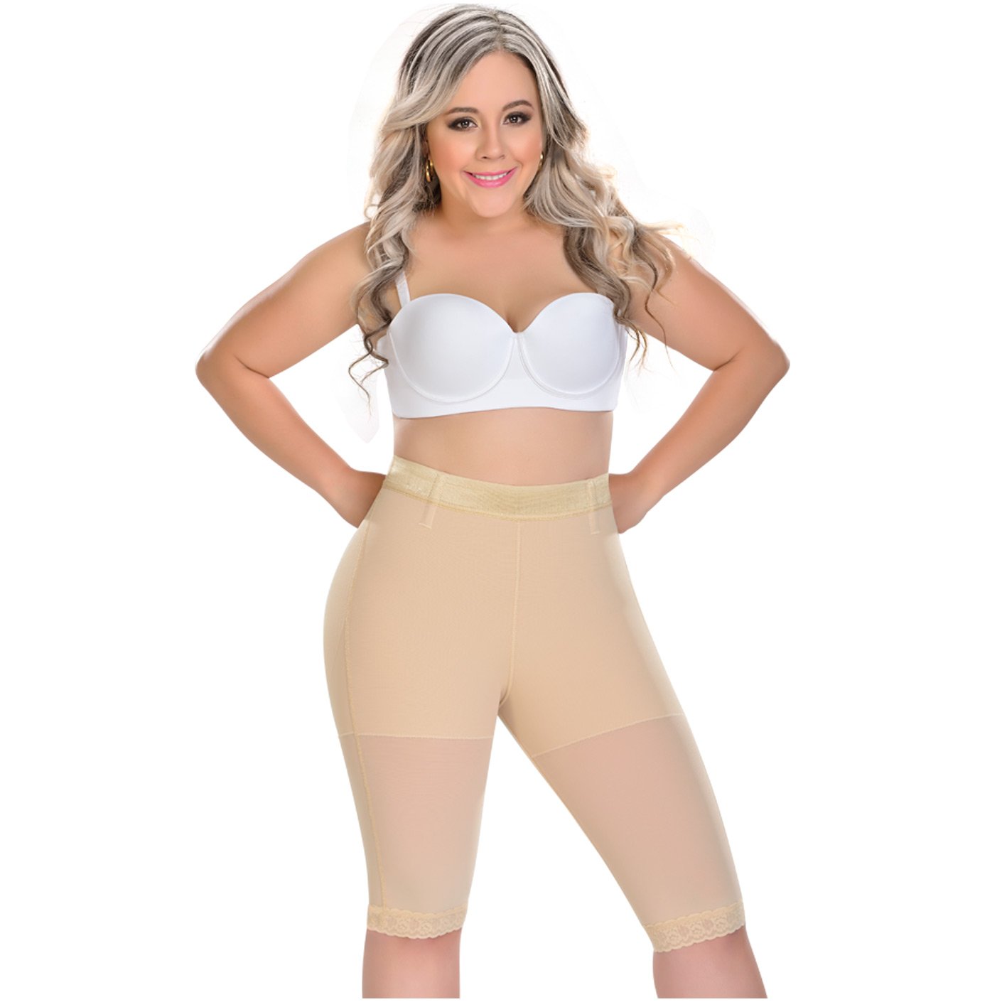 Curvy High-Waist Knee Short
